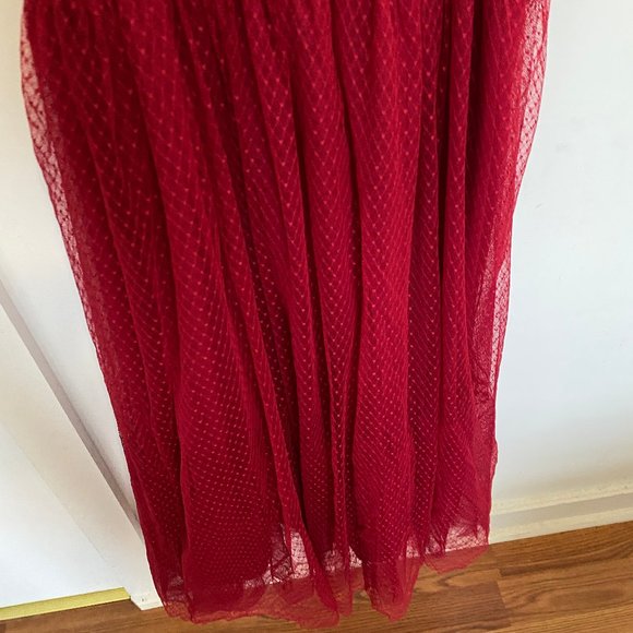 Express Lace midi red dress size s - Picture 3 of 6